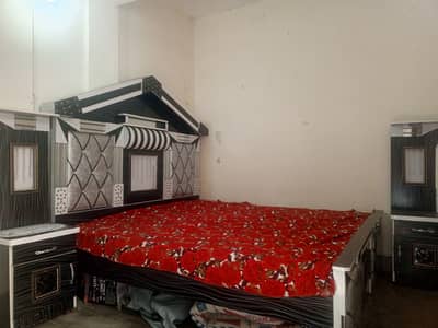 Modern bed with lights globe king size with 2 settables