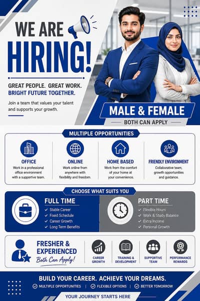 Working opportunity available in Lahore