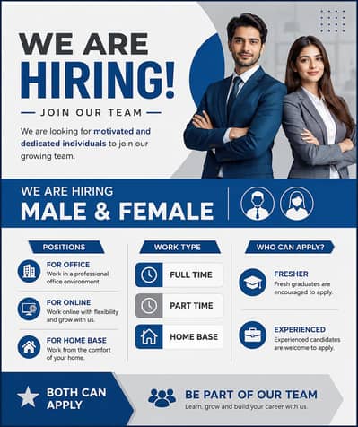 working opportunity available in Lahore