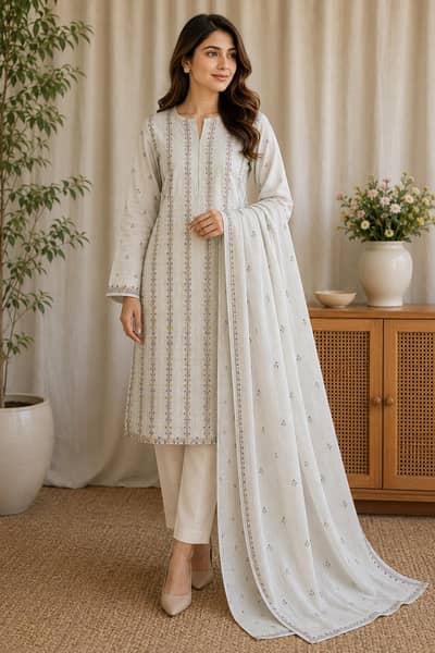 3piece unstiched soft wool or khaddar