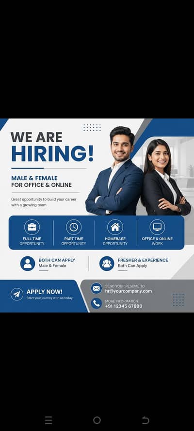 hiring staff for online work