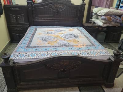 Double Bed Set with Side Tables & Dressing Table
