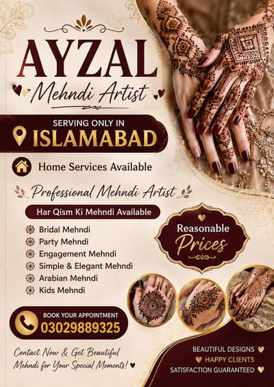  Ayzal Mehndi Artist | Beautiful or elegant mehndi designs