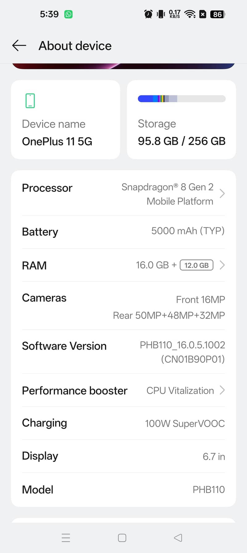 One Plus 11 5G 6