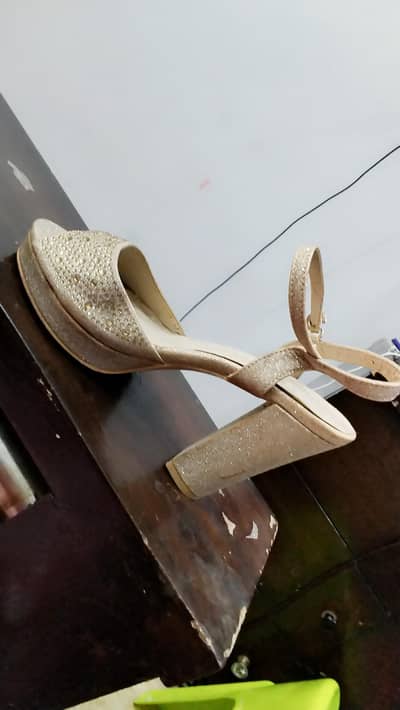 one time used bridal shoes