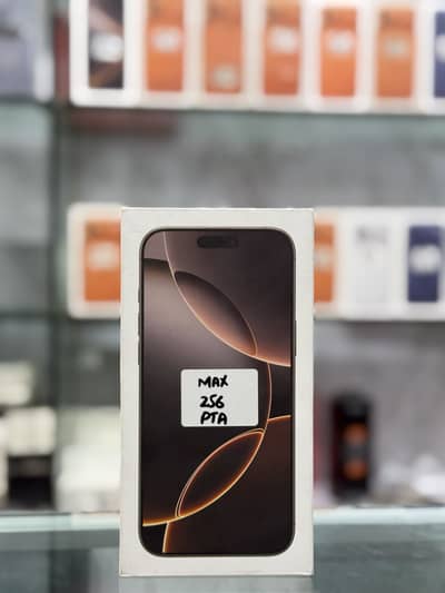 IPHONE 16 PRO MAX 256 GB PTA APPROVED DESERT BOX PACK NON ACTIVE