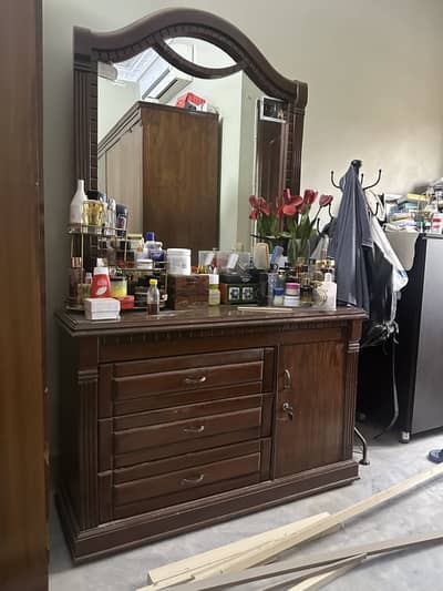 King sized bed set with dressing table