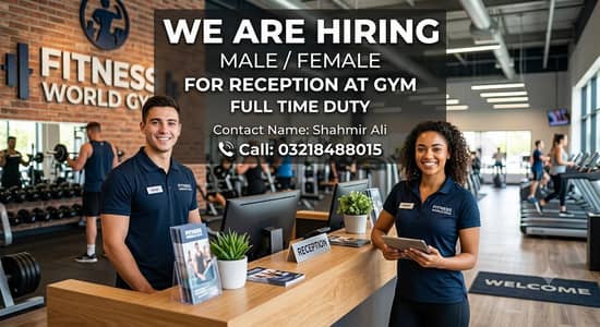 Receptionist at gym