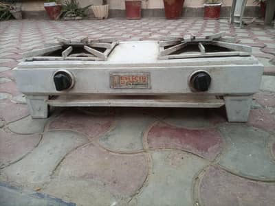 Chulha genuine iron (working/Running) condition two burners.