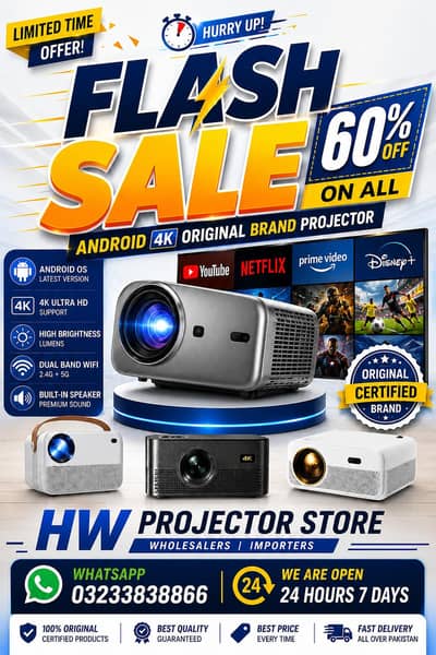 4k Full Hd Android Led Projecor multimedia Projector smart mini  wifi