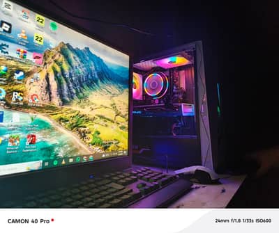 High Performance Gaming PC With Lcd And Controller  - RX 590 8GB