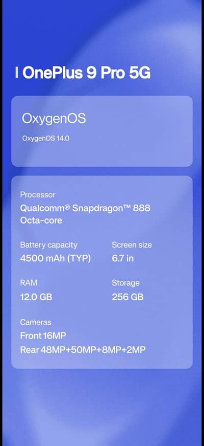 One Plus 9 Pro