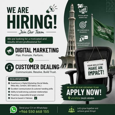 Digital Marketing & Customer Dealing.