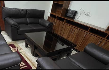 Elegant 3 Sofa Set (2-Seater) + Center Table & 4 Stools | Lahore