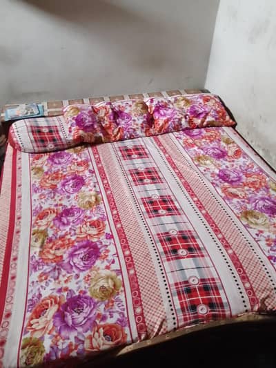 double bed and cupboard