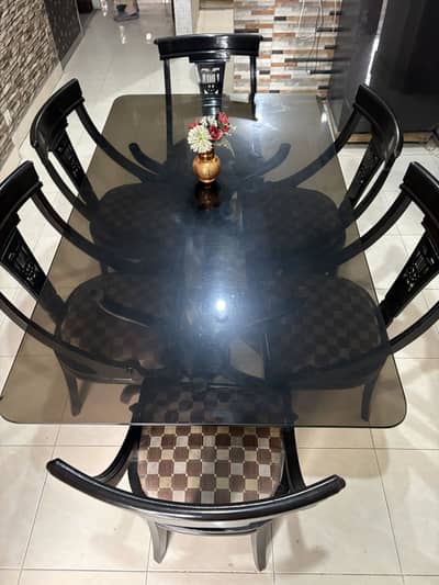 Sheesham Wood 6-Seater Dining Table with Chairs