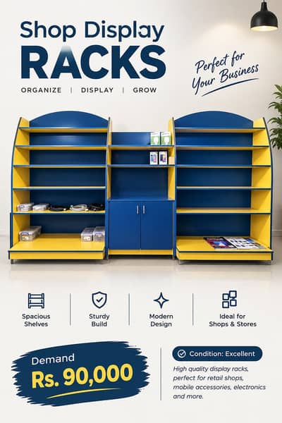 Heavy Duty Shop Display Almari / Rack For Sale / shelves for sale