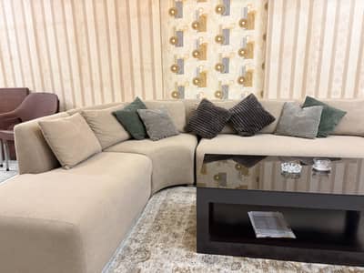 Brand New 7-Seater L-Shaped Sofa – Premium Boucle Fabric