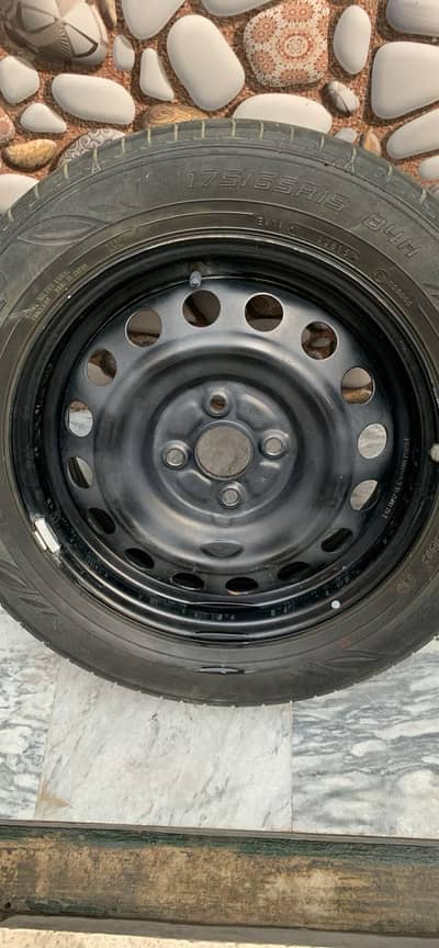 Dunlop tyre rims.