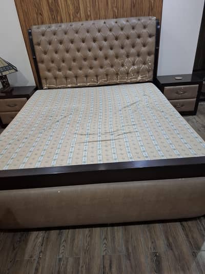 Double Bed with mattress and side tables