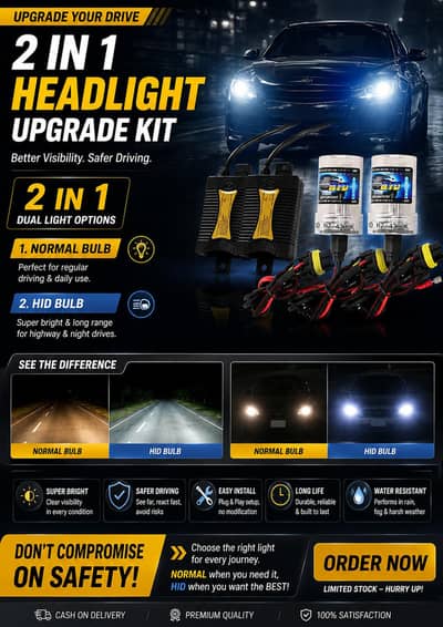  2-in-1 HID + Normal Headlight Upgrade Kit