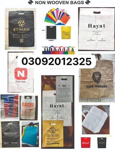 Shopping bags, plastic polyethene bag, Non woven bags printing