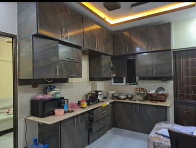 Al RAUF SKY CORNER | NEW BUILDING | FOR SALE | NEW KITCHEN | 2BED DRAWING DINNING | LIFT | BASEMENT PARKING | NEAR HBL BANK | ONLY SWEET WATER | SOLAR SYSTEM | SECTOR 11E NORTH KARACHI | 900SQFT | ( DEMAND 95 LACS ) 45,000 RENTAL INCOME