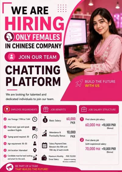 I need girls for this chatting job