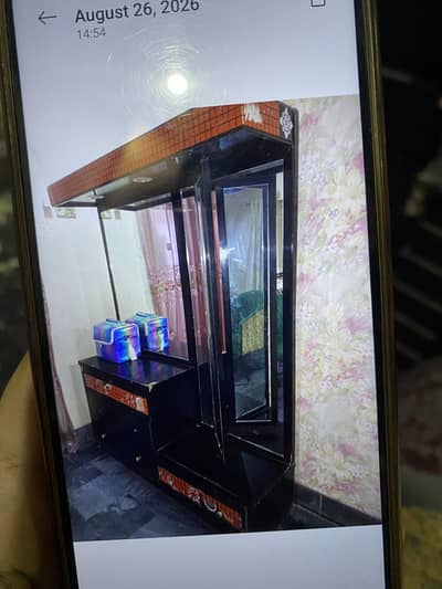 Dressing table and king size bed With 2 side tables