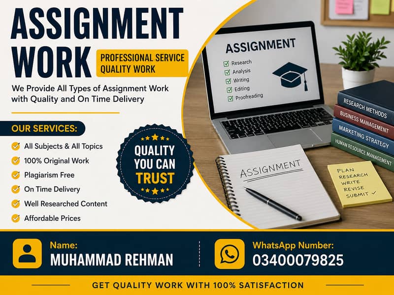  Assignment Handwriting Available  0