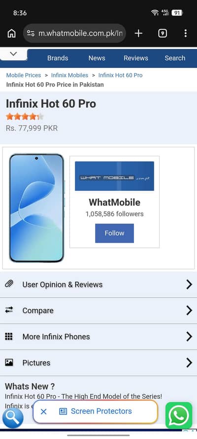 Infinix Hot 60 pro Brand new phone (8+8/128GB)