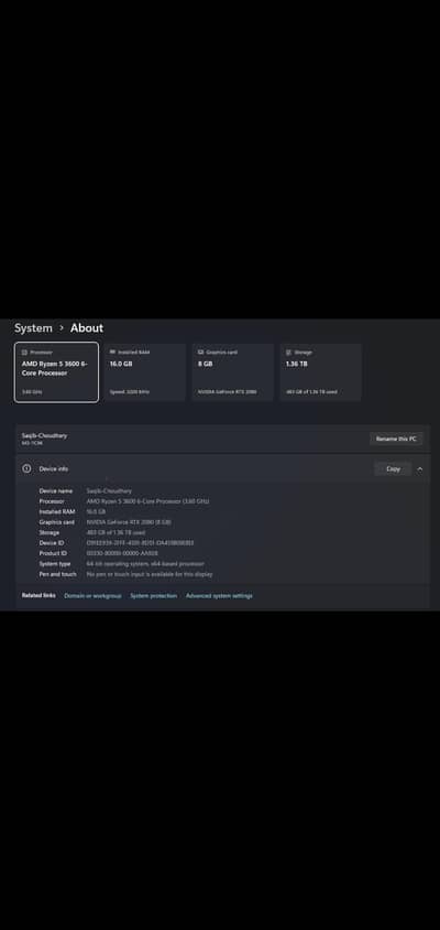 ryzen 5 3600 with rtx 2080