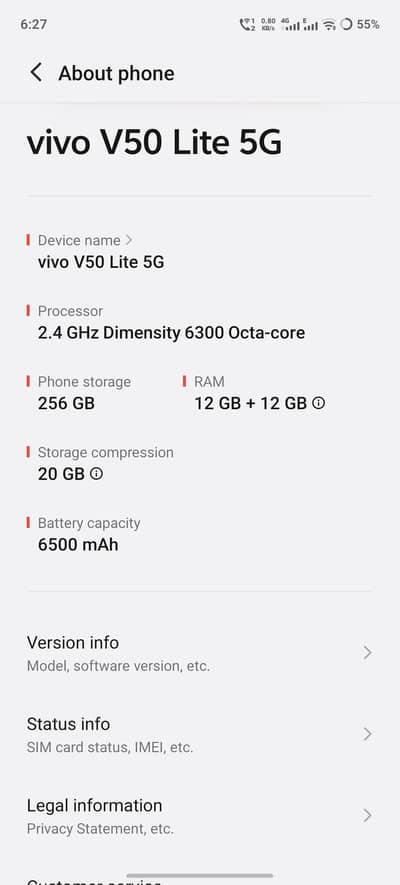 Vivo V50 Lite 5G