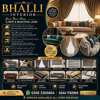 Sofa Covers & Upholstery Services | Premium Curtains & Blinds