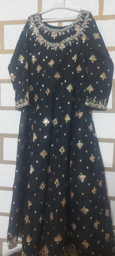 Black Embroidered maxi