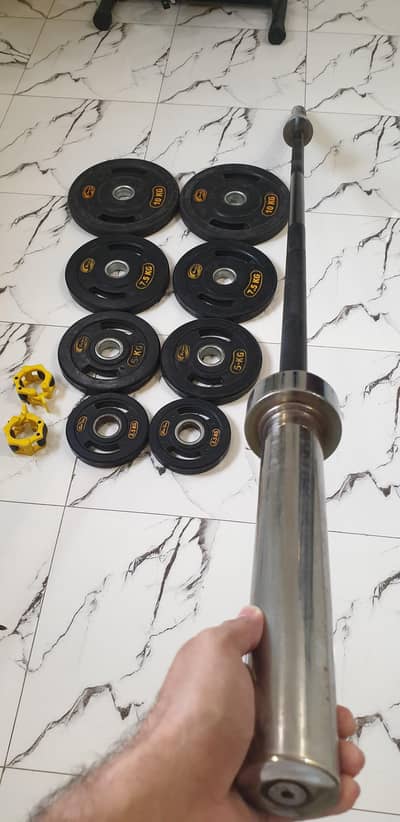 Barbell with plates complete set imported