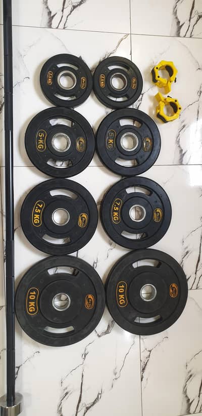 Barbell with plates complete set