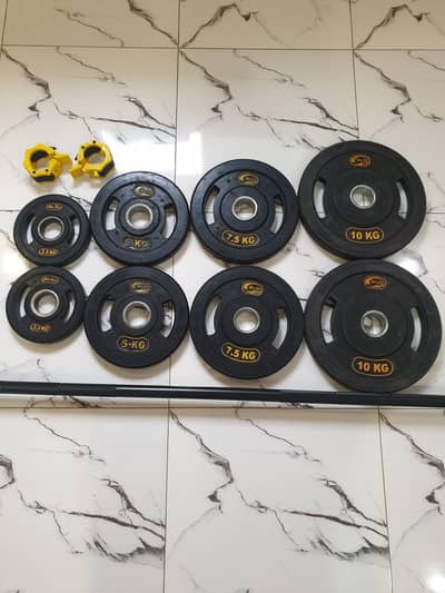 Barbell with plates complete set