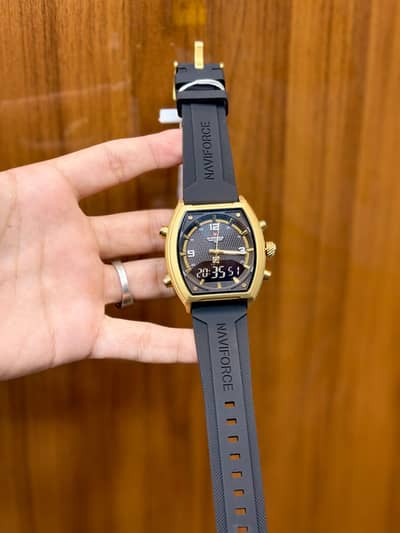 ⌚ NAVIFORCE Unique Design Digital & Analog Sports Watch – Green