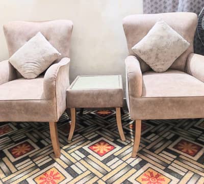 Coffee chairs set with table