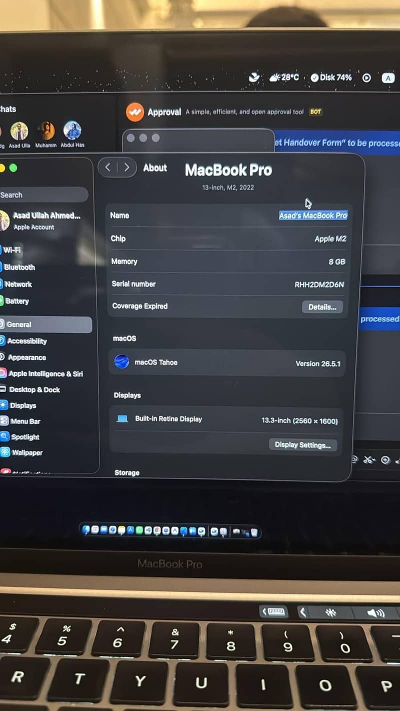 macbook pro 2022 M2 3