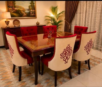 Beautiful Dinning Table With Sofa Chairs