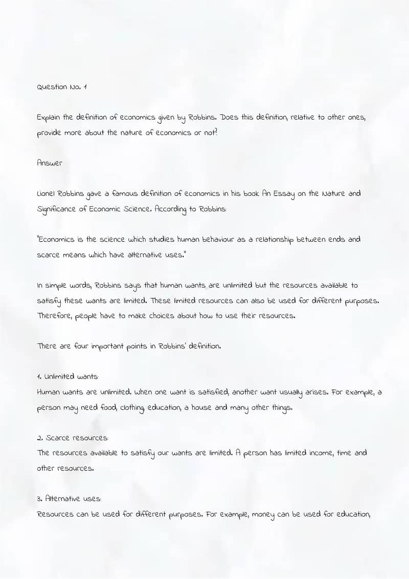 Handwriting Assignment Work 1