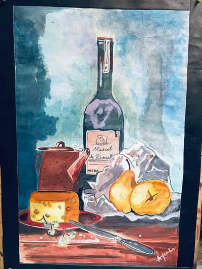 Original hand-printed Watercolour Still life painting