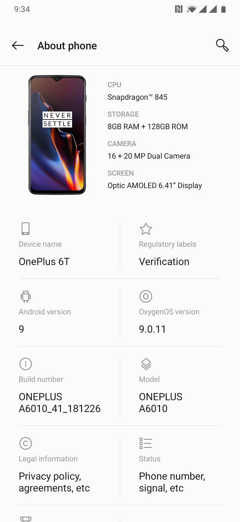 One Plus 6T 4