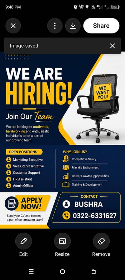 office work available male and female