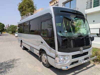 Coaster 29 seater bus 5c aviable for rent 2026 registered