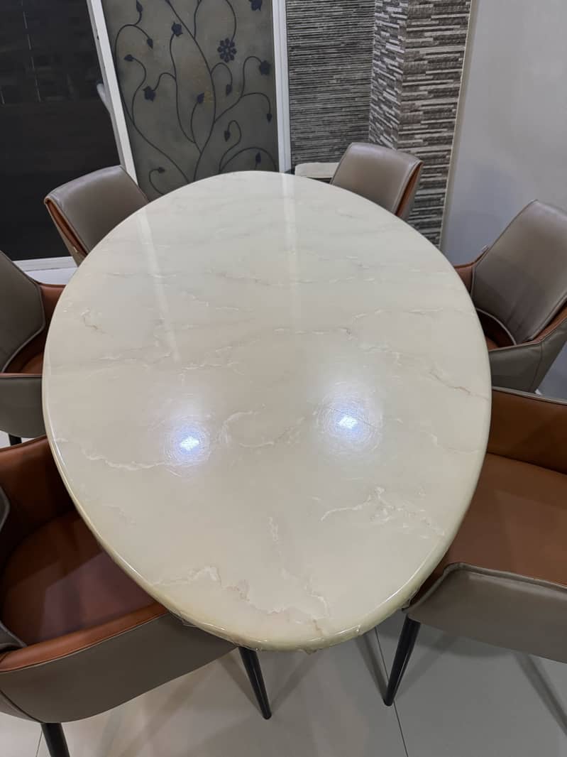 Zubaidas marble dining table 5