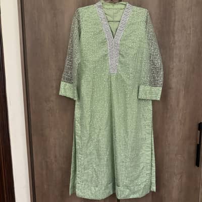 Beautiful pista color | 3 piece suit