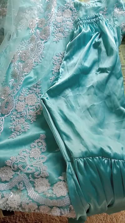 one time use beautiful dress cutdana work on it
